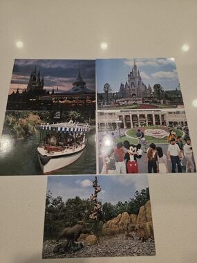 Vintage Tokyo Disneyland Postcard Lot (5) Cinderella Castle Safari Mickey 1980s